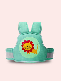 Baby Safety Travel Belt, Two Wheeler Baby Carrier for Kids Green Color (Lion)