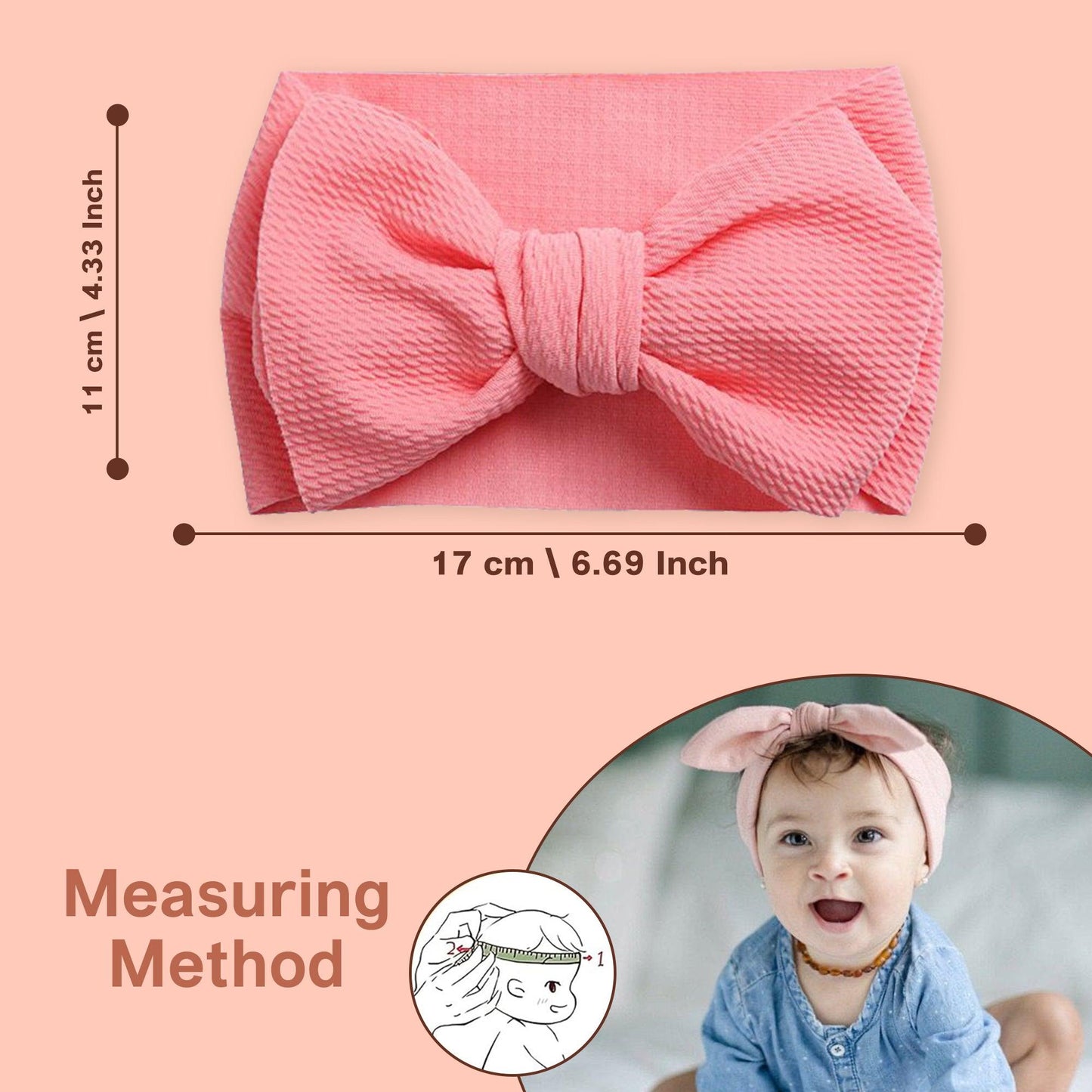 Polka Tots Pack of 3 Solid and Floral Print Bow Headbands Set - Multicolor