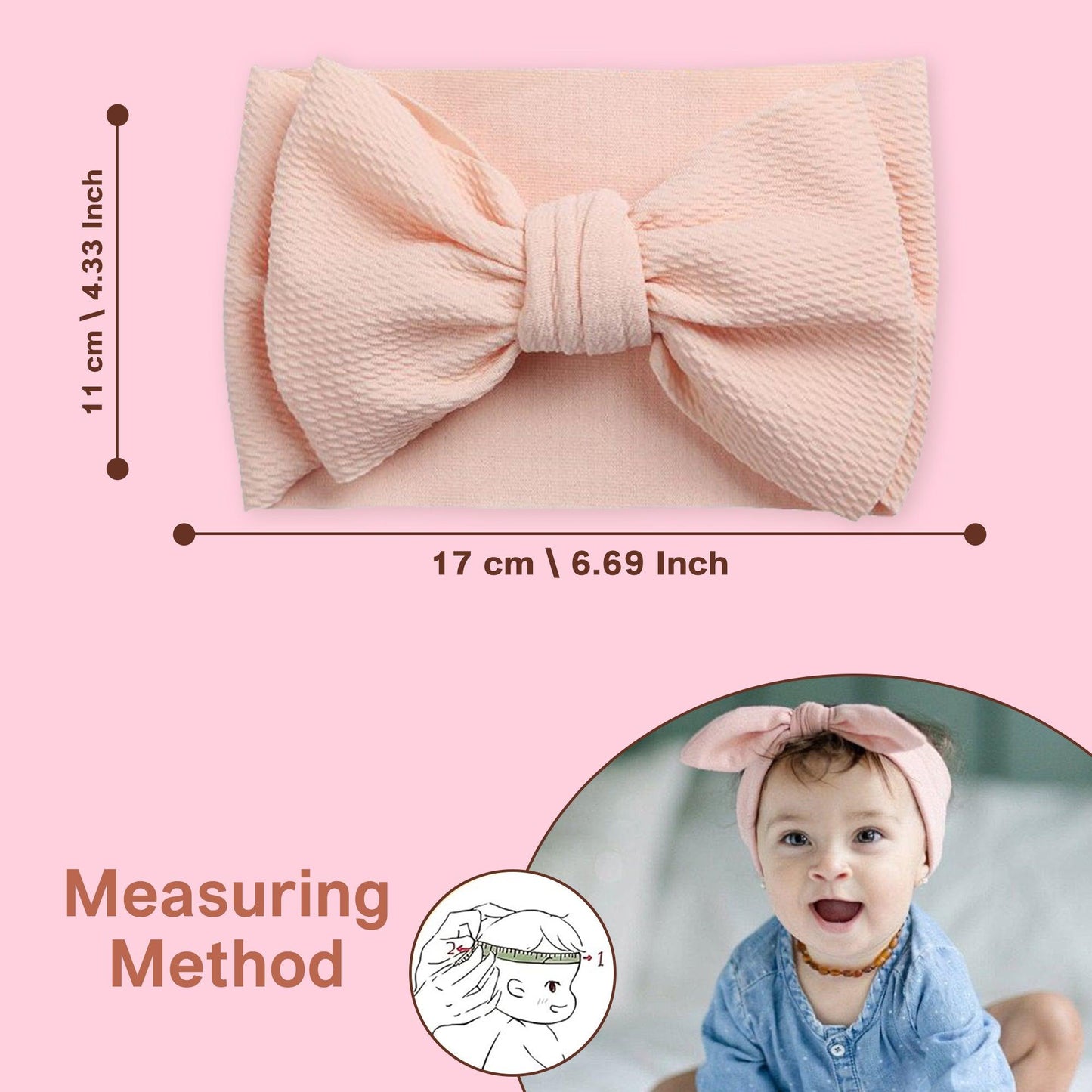 Polka Tots Pack of 3 Solid and Floral Print Bow Headbands Set - Multicolor