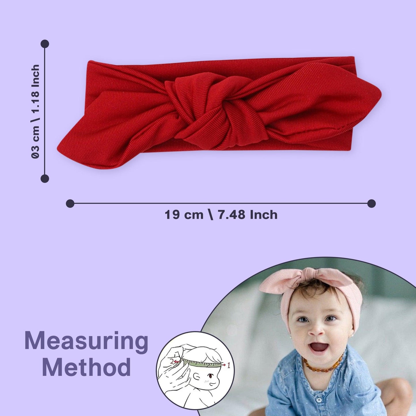 Polka Tots Pack of 3 Polka Dots Headband Set - Multicolor