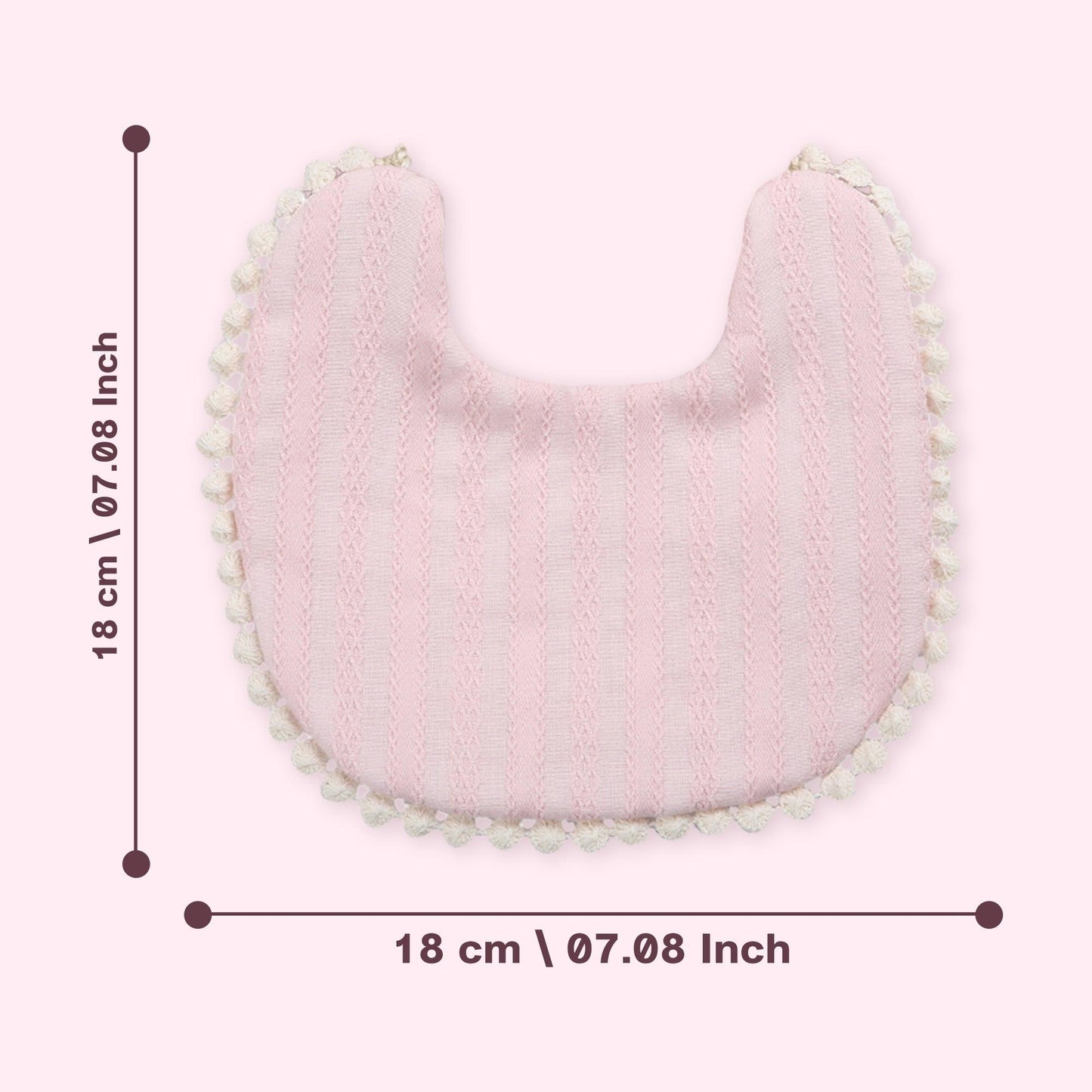 Polka Tots Solid Bow Headband & Bib Set - Pink