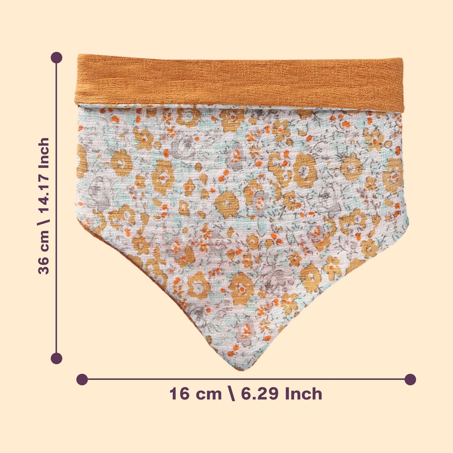 Polka Tots Baby Girl Set of 2 Floral Bow Headbands with Bib Set - Orange