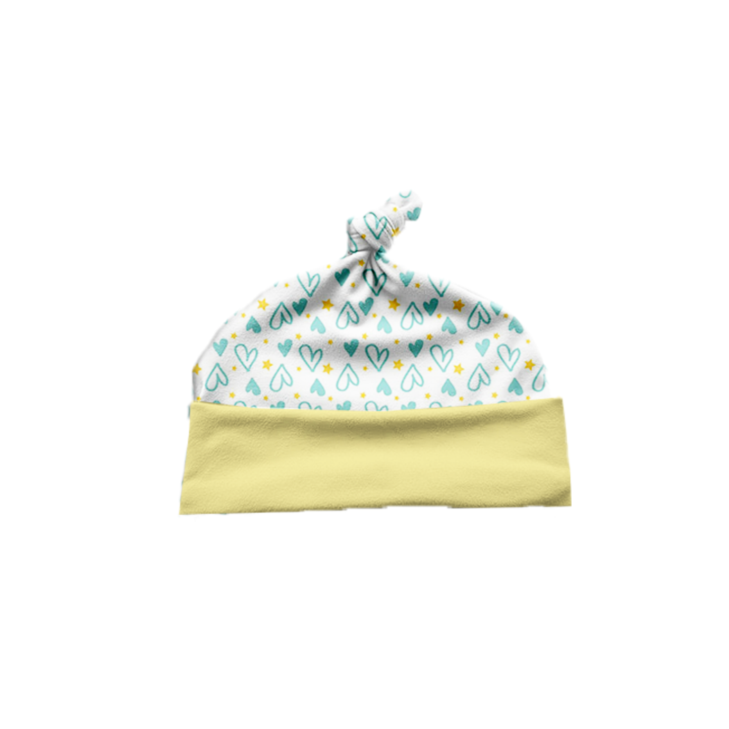 Polka Tots Heart Print Swaddle wrap with Cap - Blue