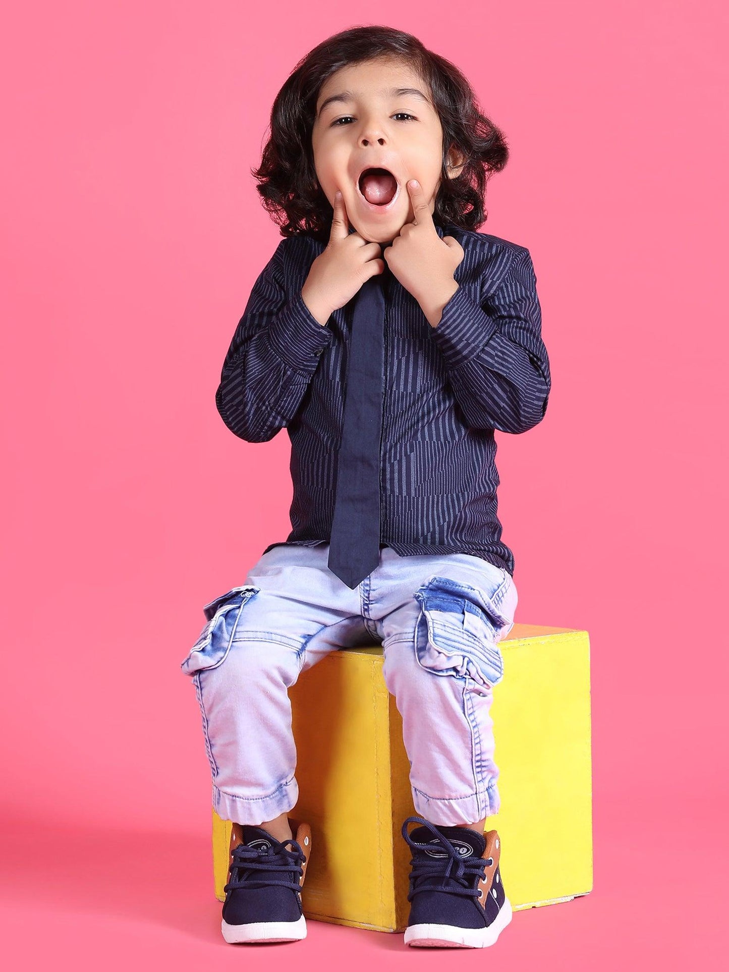 Polka Tots Full Sleeves Shirt - Blue