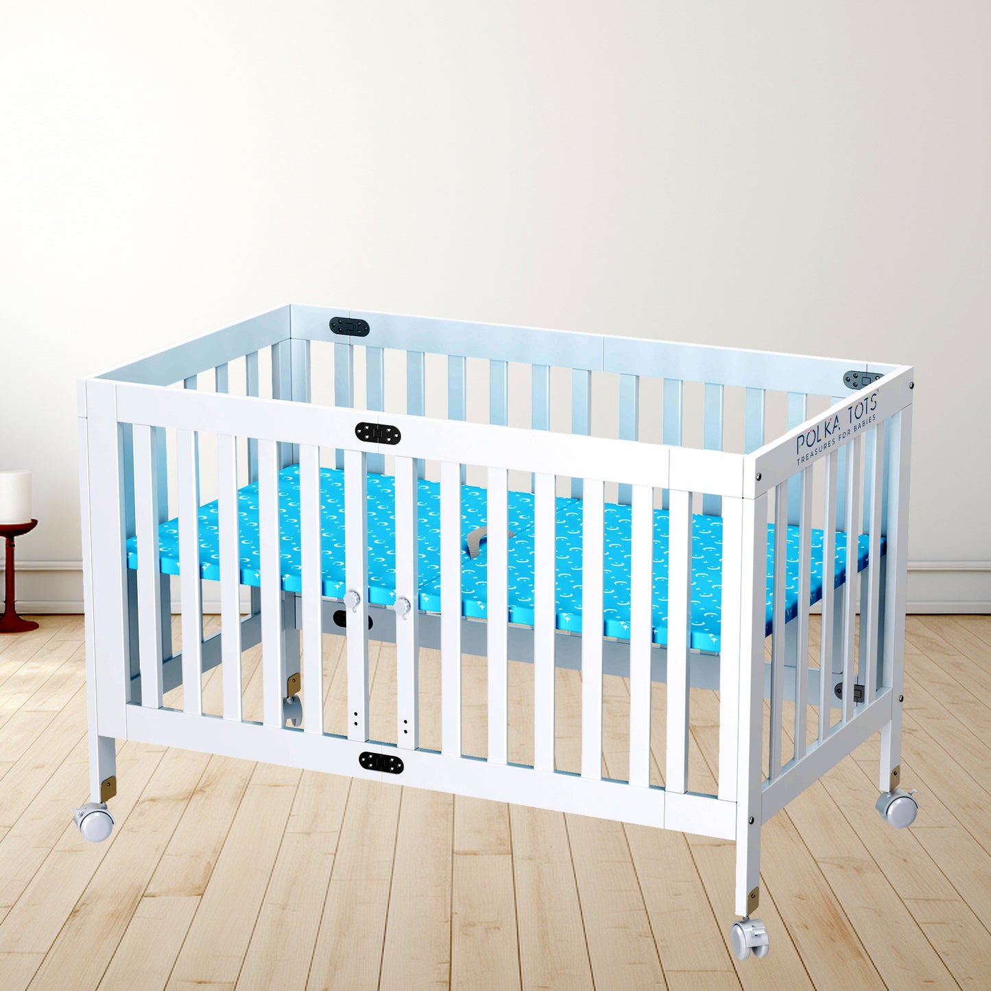 Polka Tots TinyTots Baby Bed - White