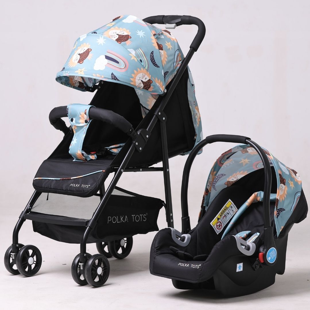 Polka Tots Click Clack Travel System Rainbow Stroller Car Seat