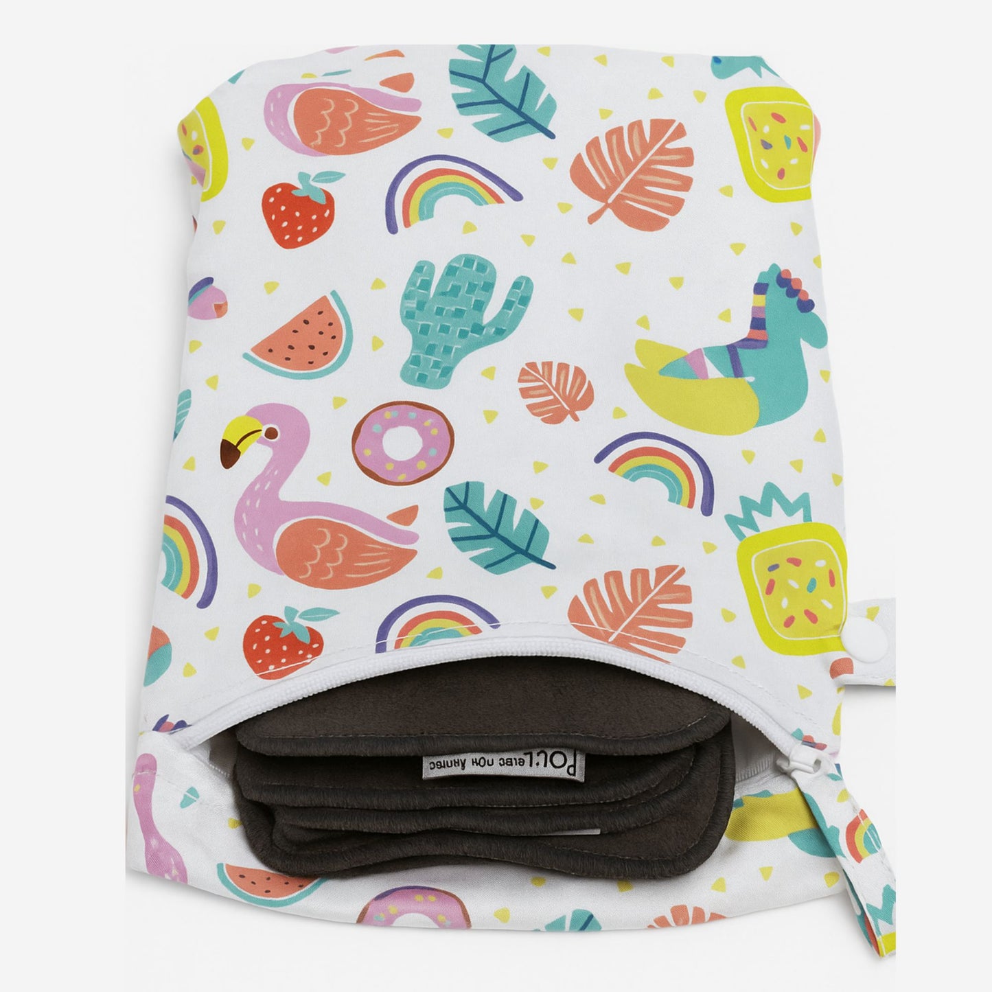 Waterproof Wet Bag Pouch with Zipper (Picnic) - White