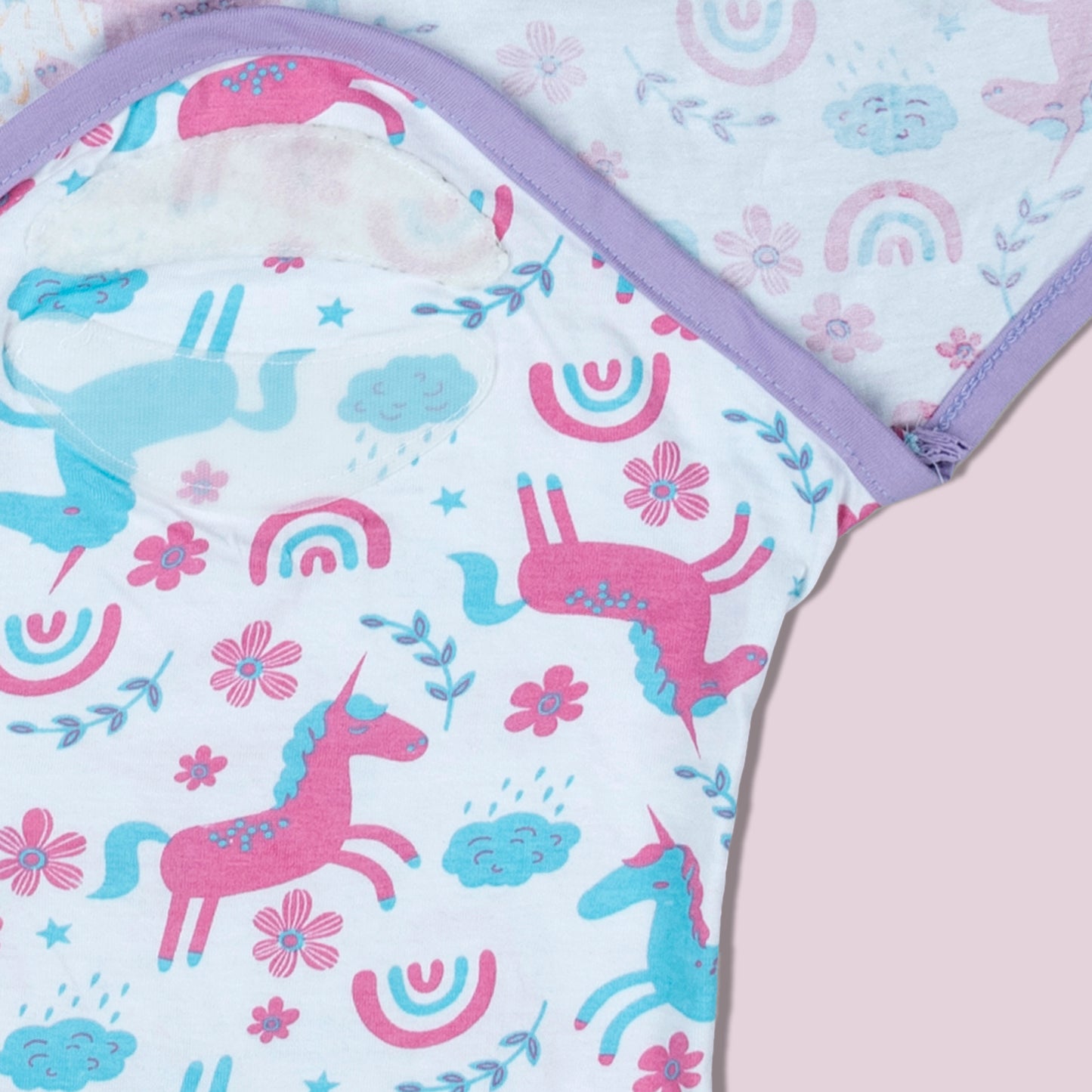Polka Tots Pack of Two Unicorn and Love print Swaddle Wraps - Multicolor