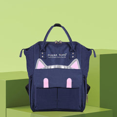 Stylish Cat Style Mothers Maternity Backpack- Blue