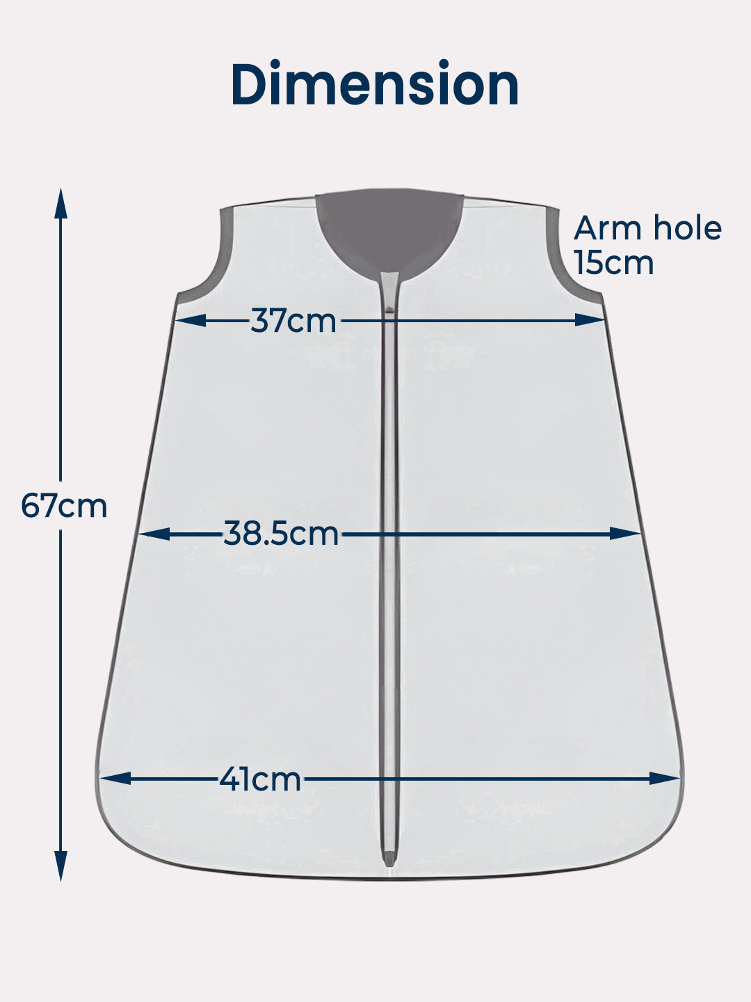 Polka Tots 100% Soft Cotton Wave Print Sleeping Bag with Cap - Blue