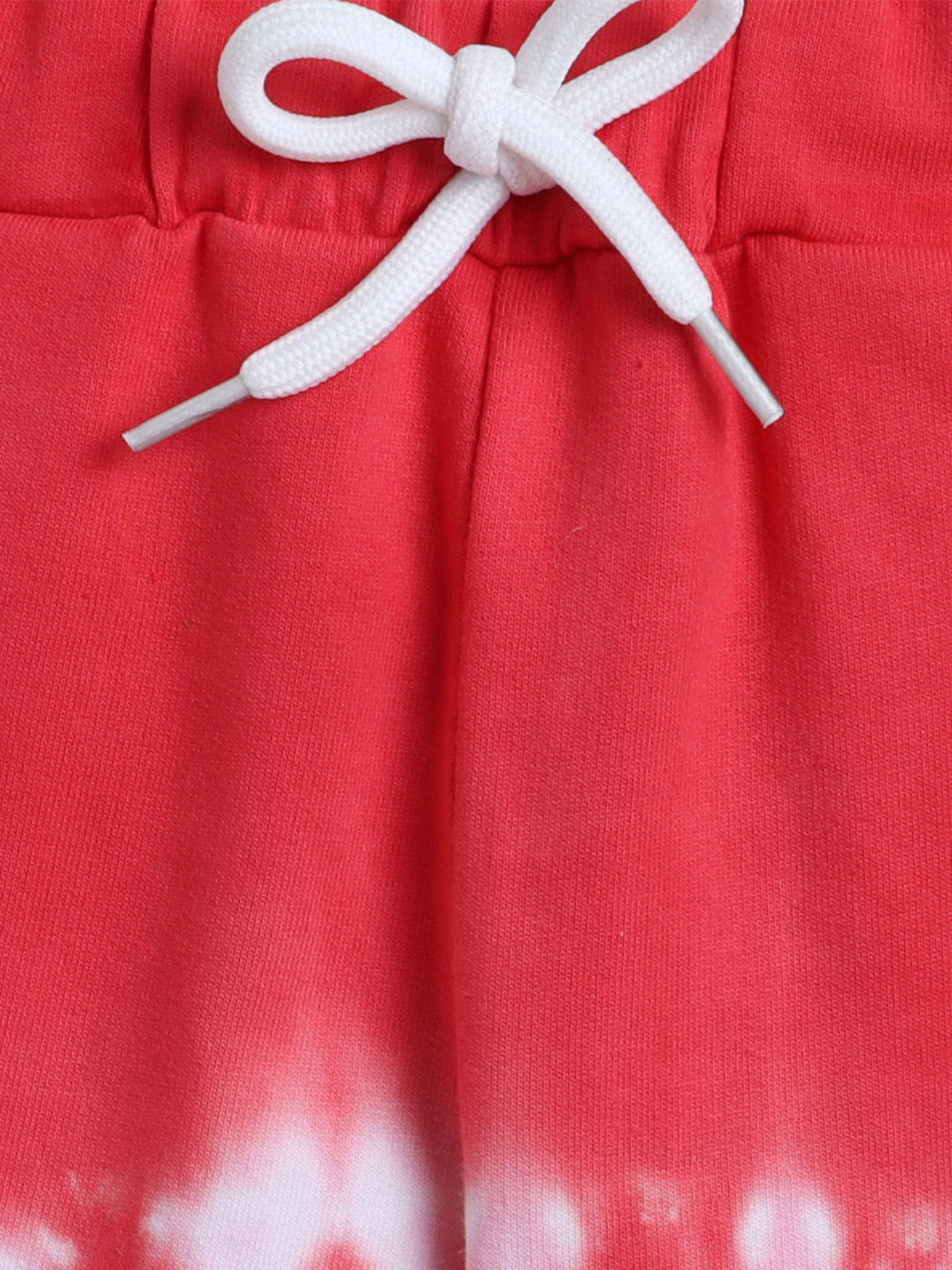 Polka Tots Half Sleeves Heart Tie-dye T-Shirt Shorts - Pink