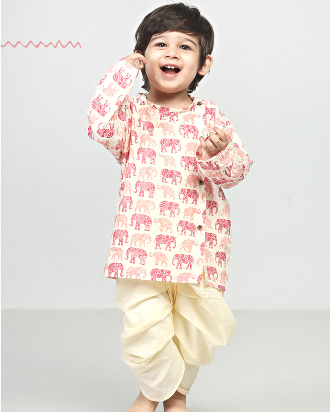 Polka Tots Dhoti Kurta Set for Boys 100% Super Soft Cotton