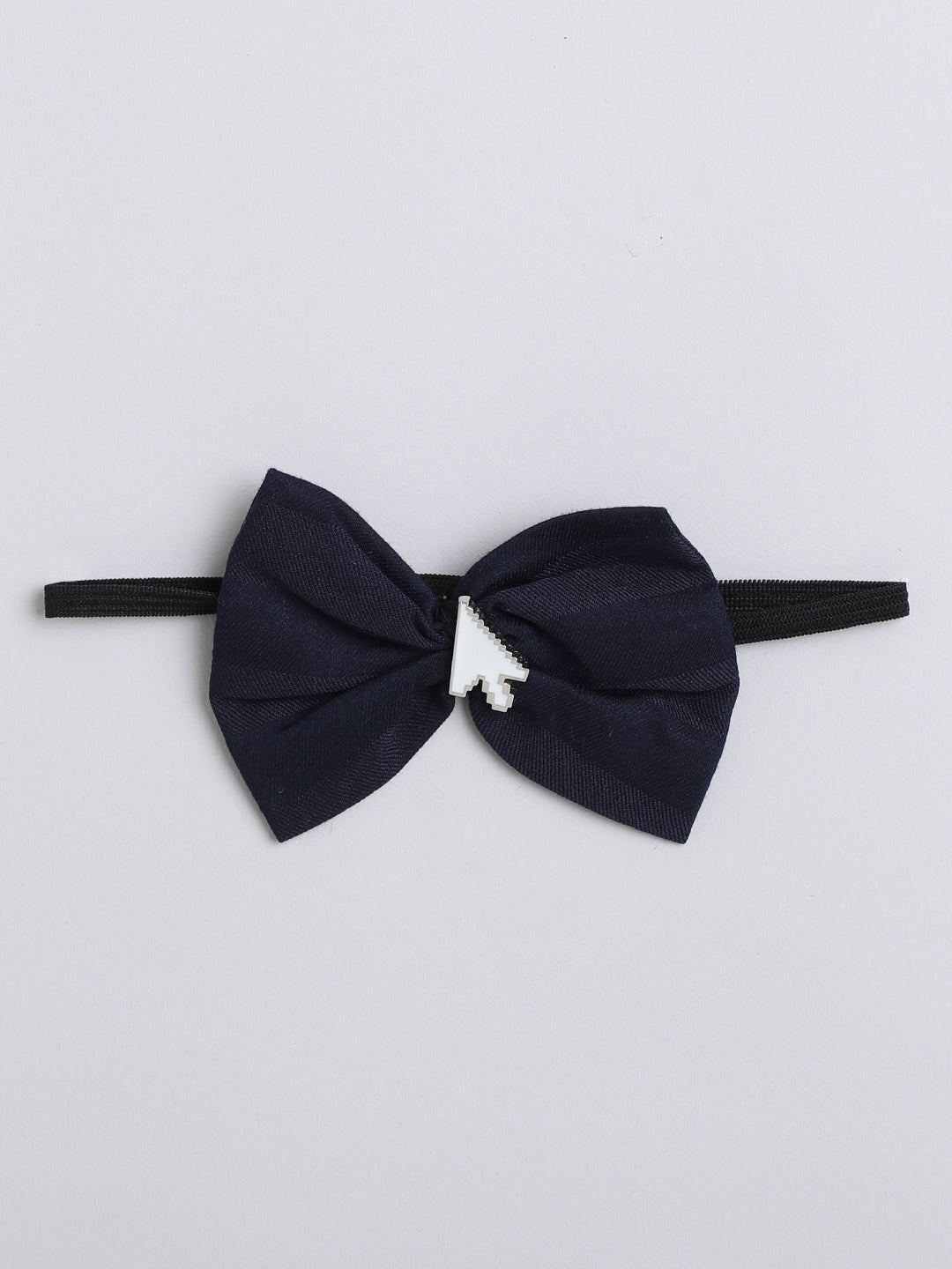 Polka Tots Full Sleeves Cotton Shirt with Bow Tie - White