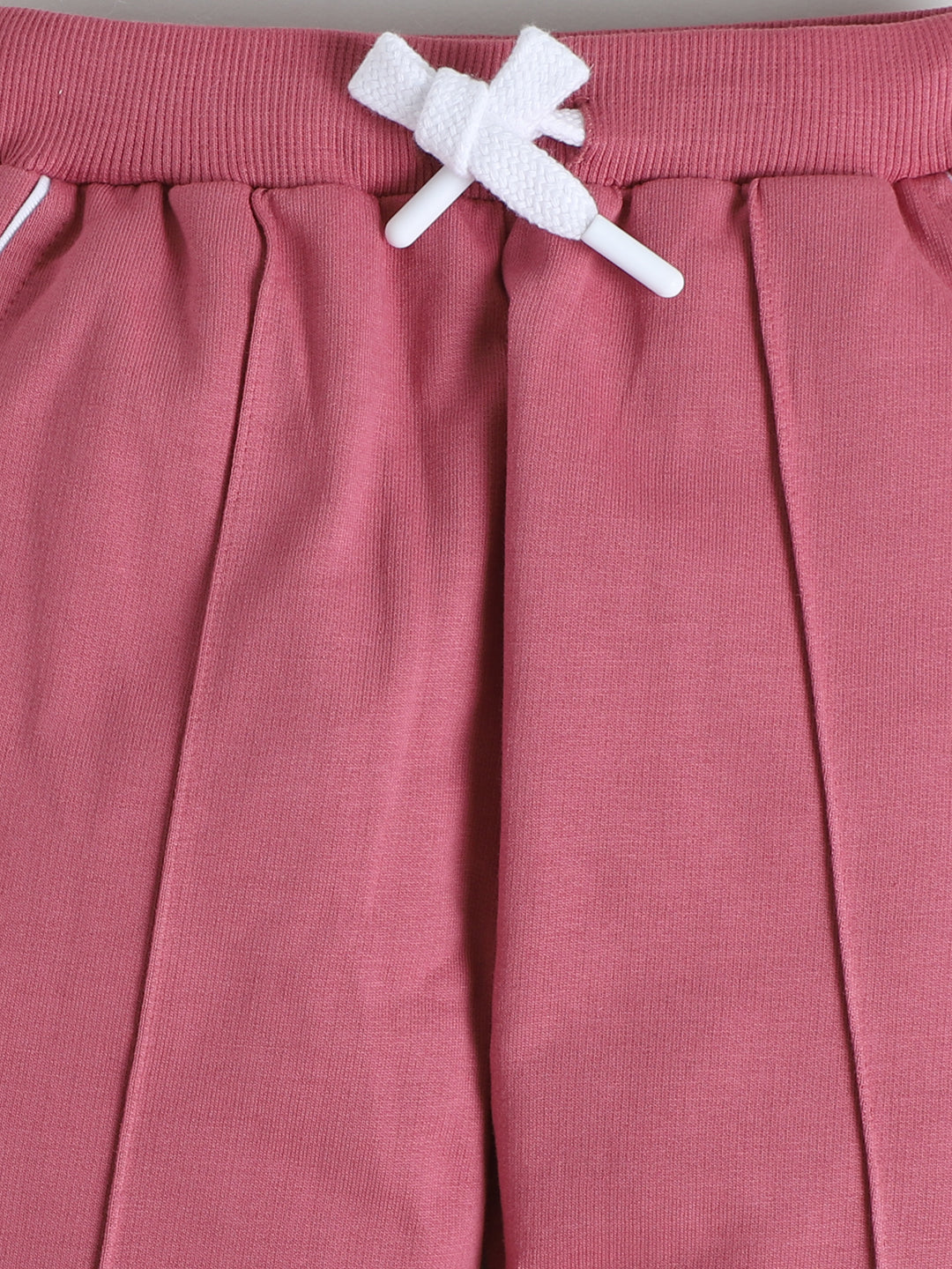 Polka Tots Full Sleeve Hooded Zip-Up Sweatshirt with Pockets & Co-ord Jogger Set - Mauve