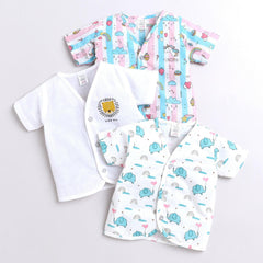 Polka Tots Soft Cotton Pack of 3 Half Sleeve Baby Jhablas