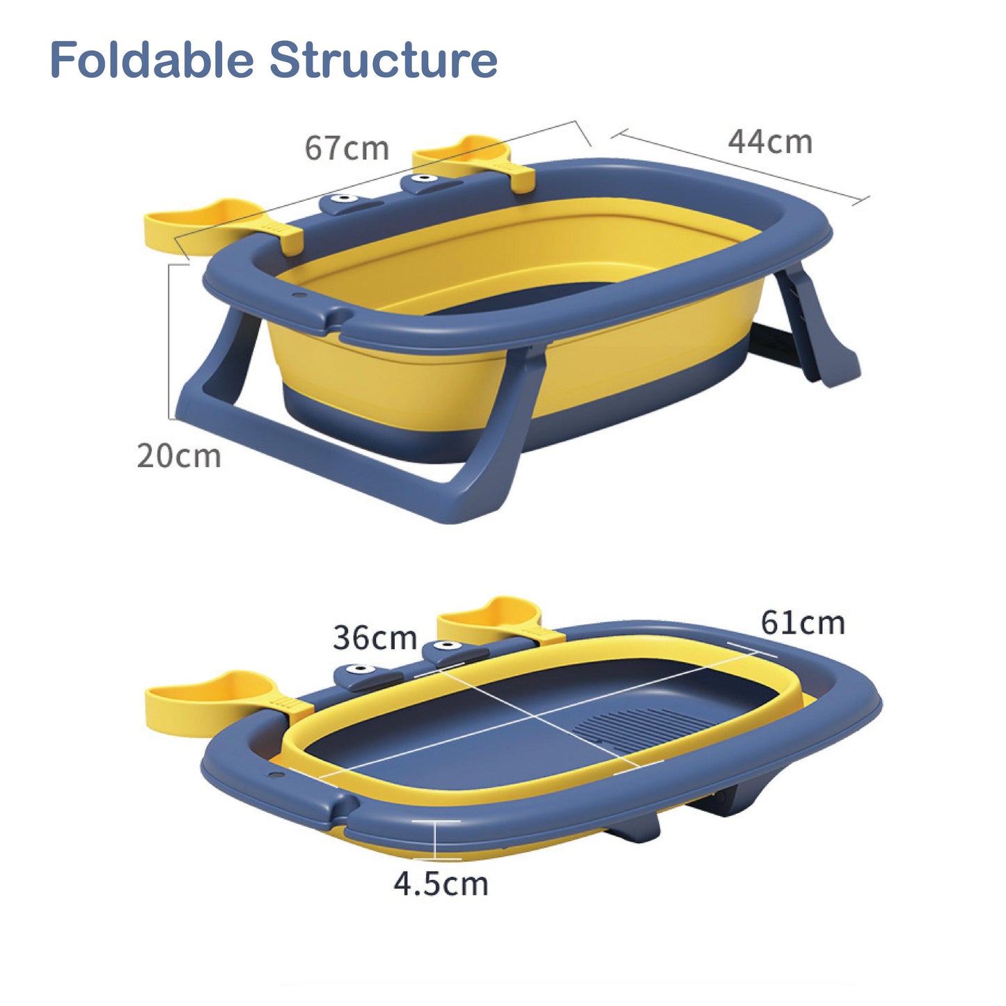 Polka Tots Splish Splash Foldable Bath tub - Blue