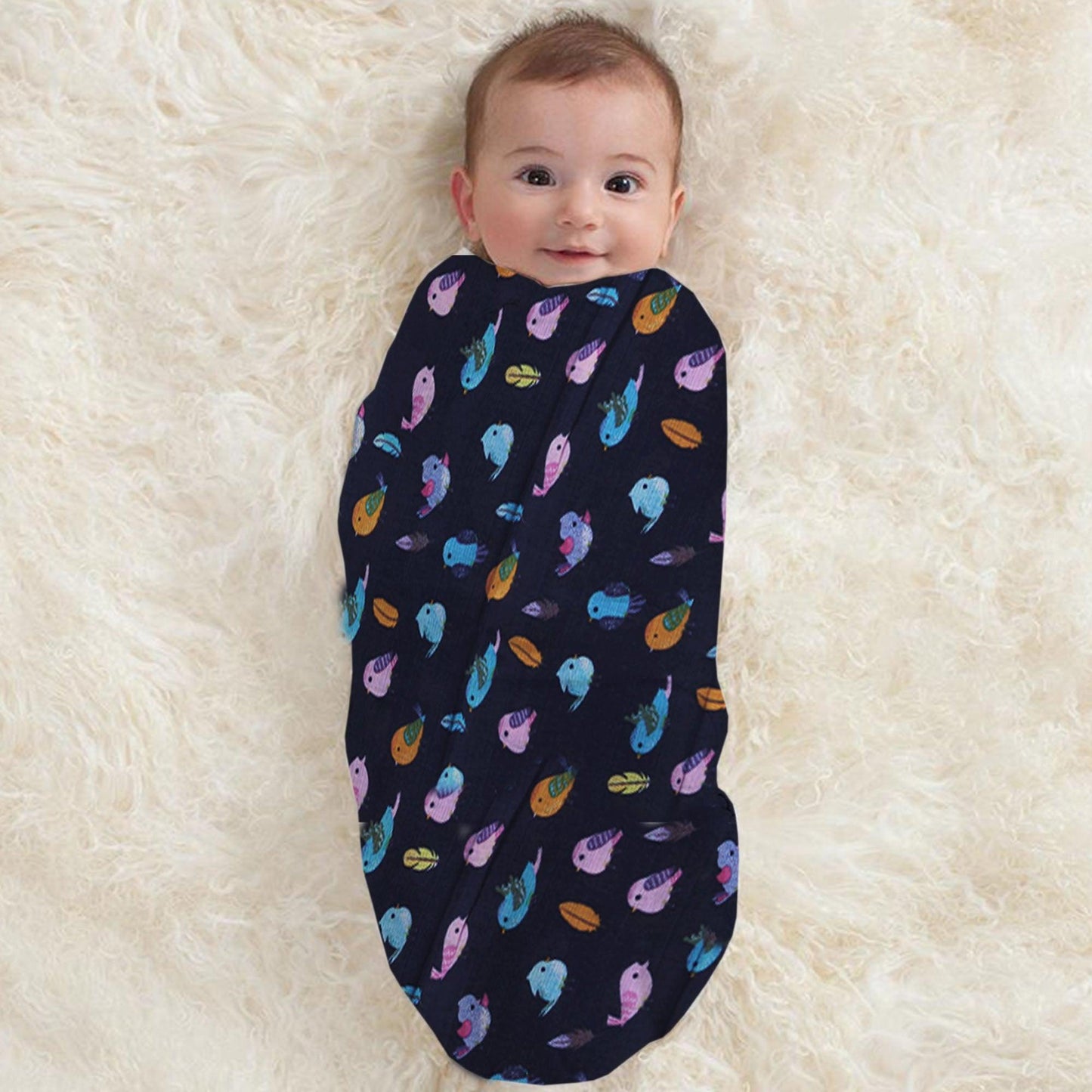 Polka Tots Muslin Swaddle Organic Cotton (Bird)