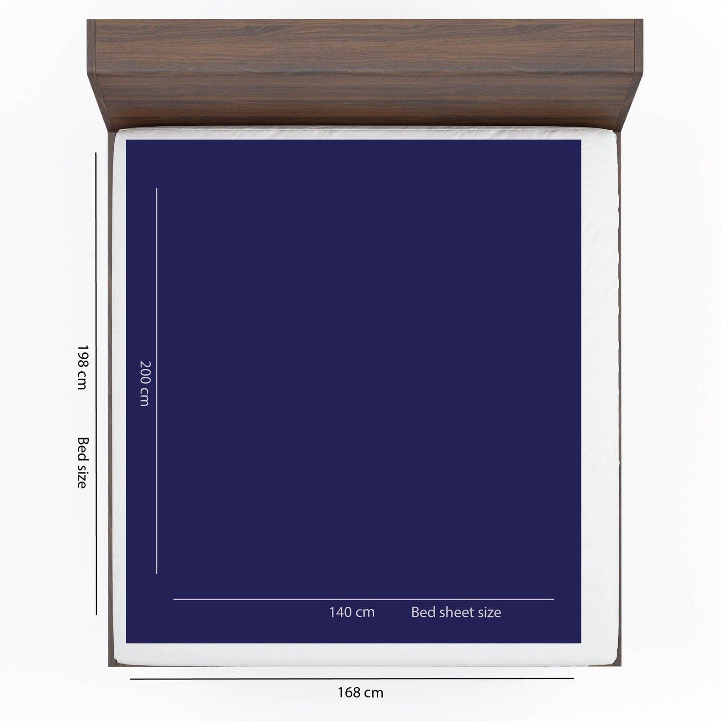 Dark Blue Dark Sheet On Bed