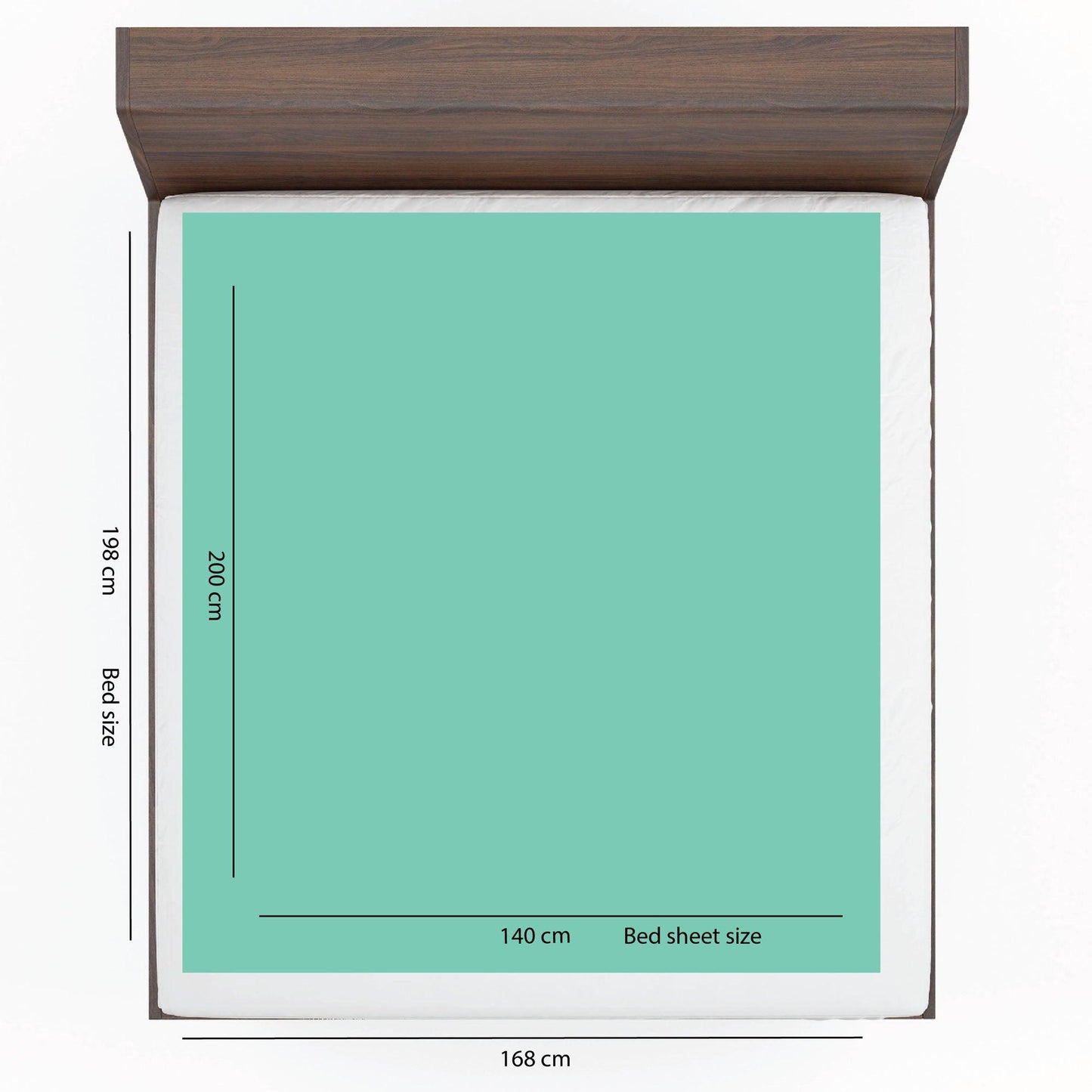 Baby Dry Sheet / Bed Protector XL Mint (Size 140 x 200 CM)