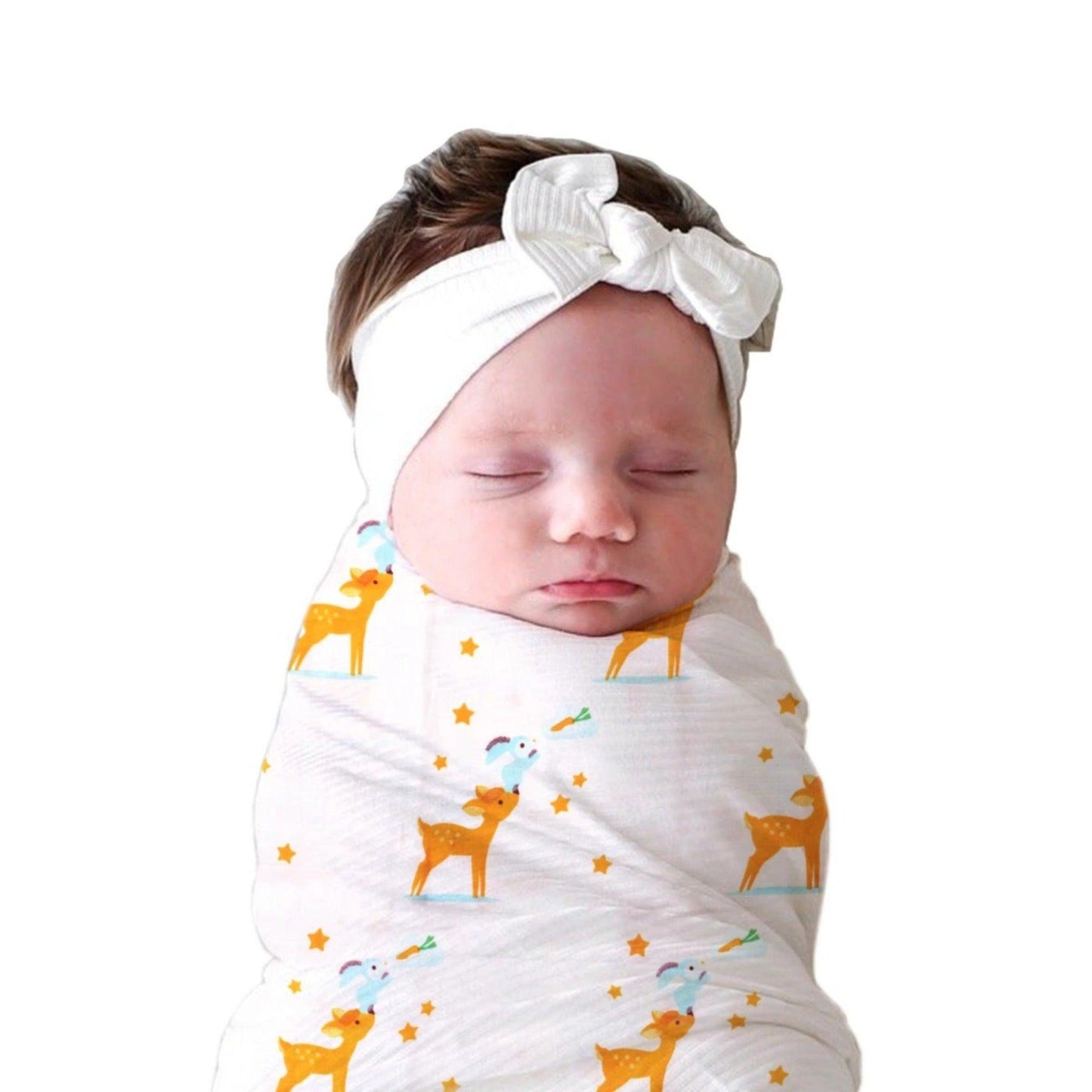 Polka Tots Muslin Swaddle Organic Cotton (Deer)