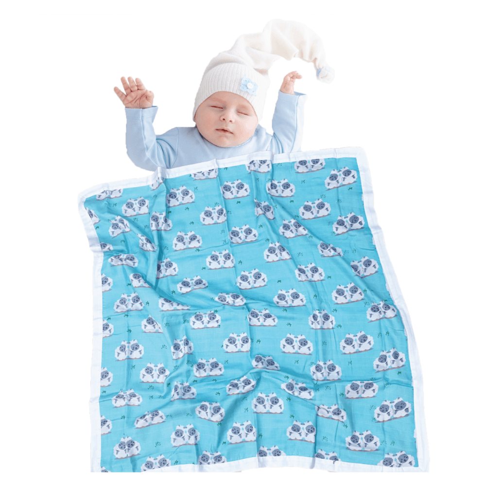 Polka Tots Organic Muslin Cotton two Layer Blanket SuperSoft Size