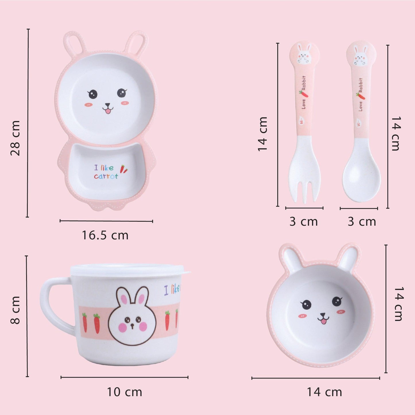 size chart of dinner set