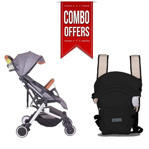 trolley stroller grey 3 in 1 baby carrier Polka Tots