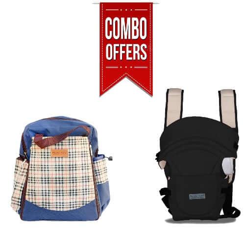 Combo of Reusable Diaper BackPack and Baby Carrier