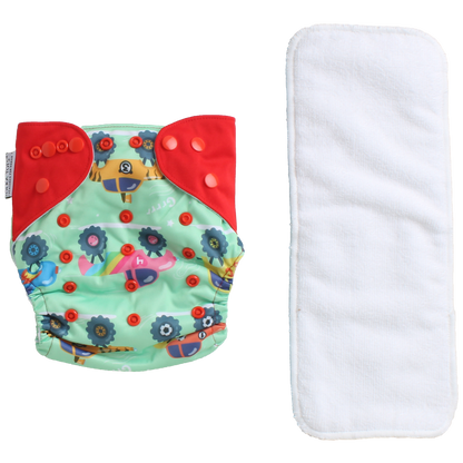 Polka Tots Adjustable Cloth Diaper with insert