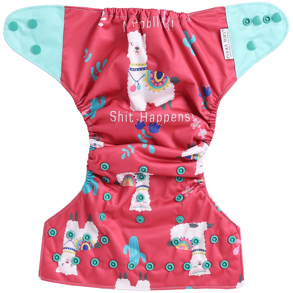 Polka Tots Reusable Cloth Diaper Buy Online Waterproof Adjustable Baby Diaper - Llama