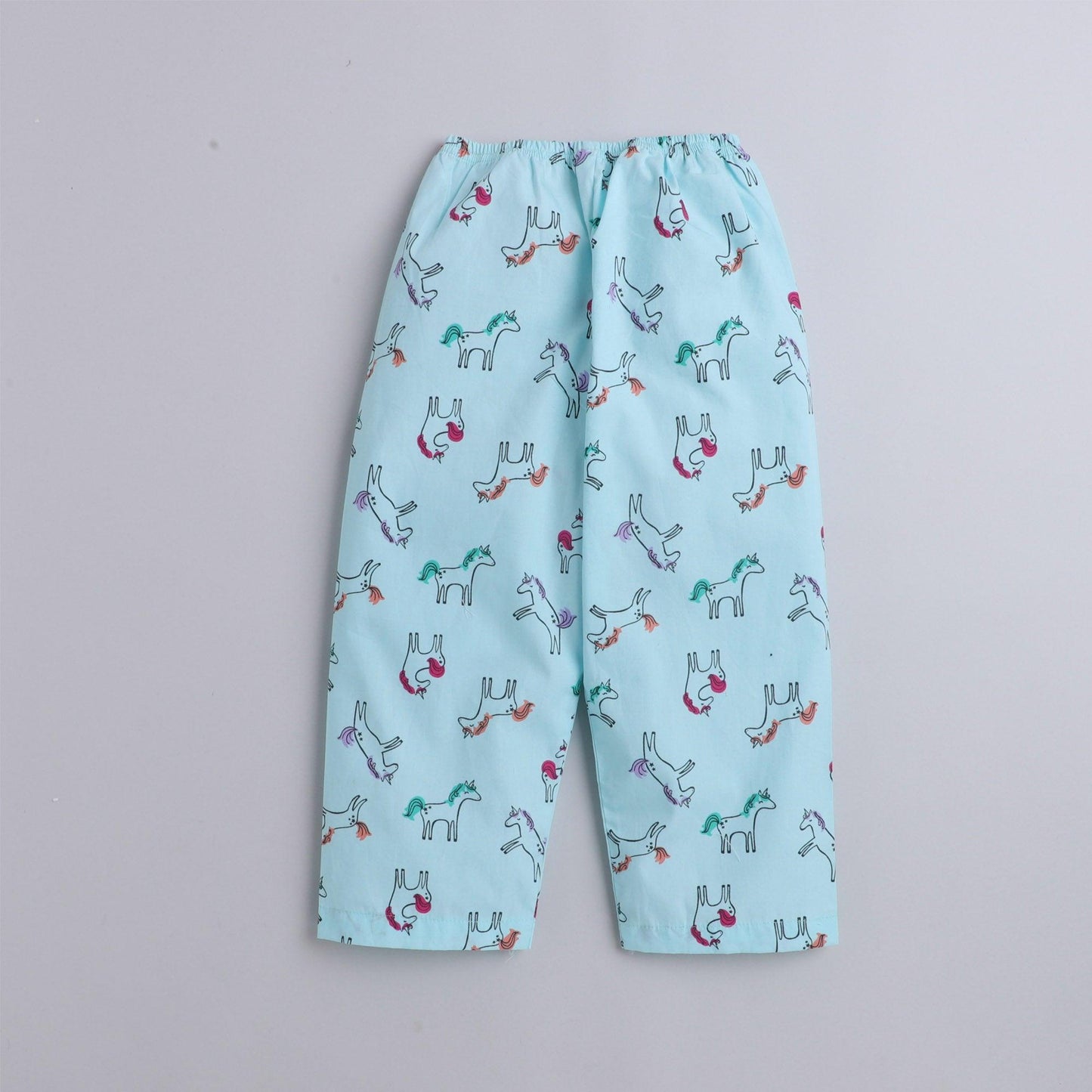 Polka tots Full Sleeve Night Suit Pair Green (Unicorn)