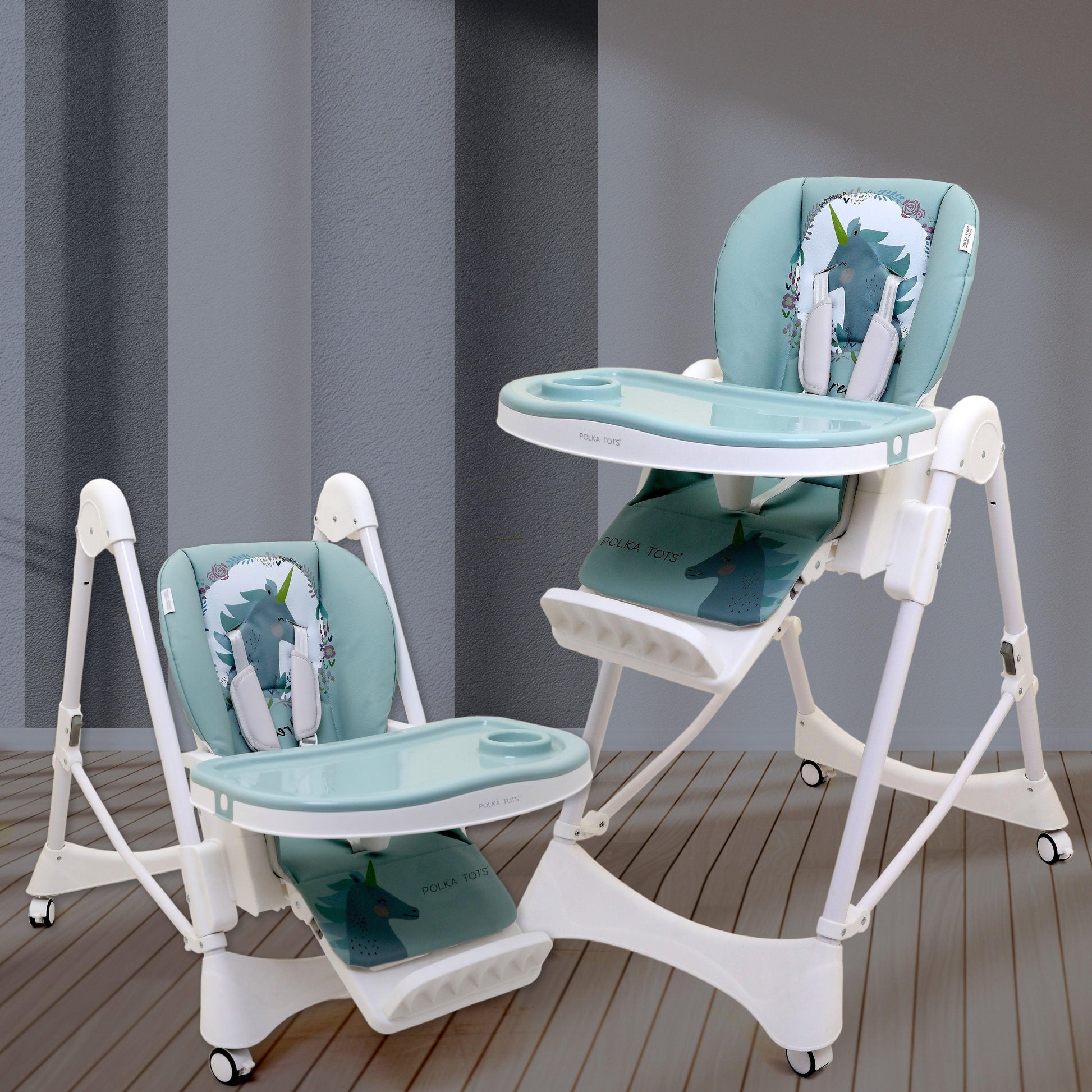 Polka Tots ChicChow Chariot 16 positions Unicorn Design High