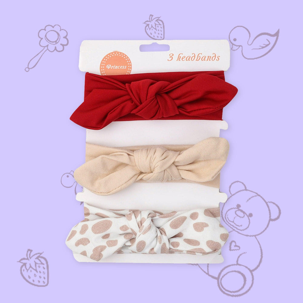 Polka Tots Pack of 3 Polka Dots Headband Set - Multicolor