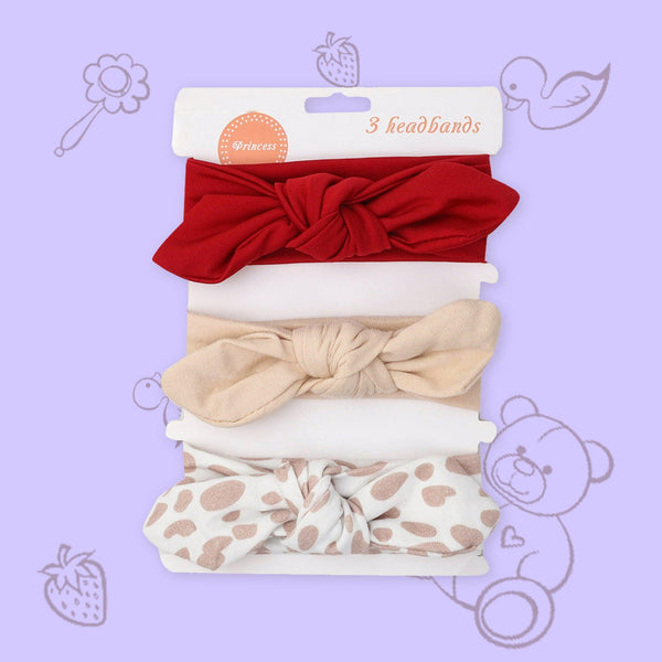 Polka Tots Pack of 3 Polka Dots Headband Set - Multicolor