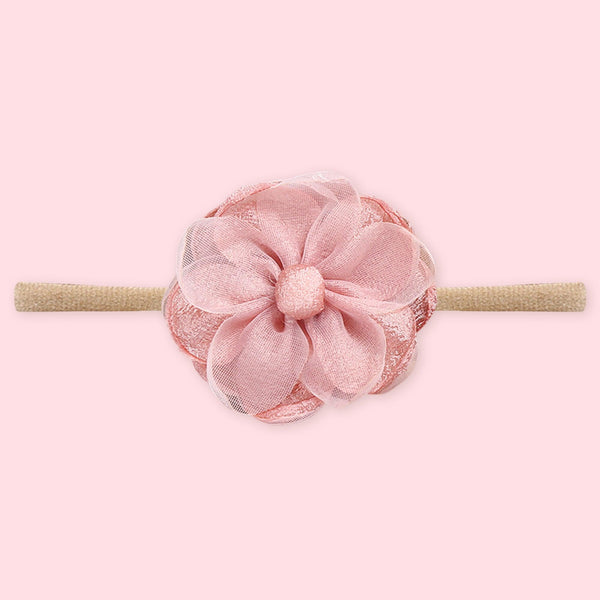 Polka Tots Pack of 5 Floral and Bow Headbands Set - Pink Theme
