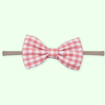 Polka Tots Floral Bow Headband with Bib Set - Pink