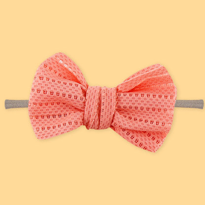 Polka Tots Free Size Bow Headband & Floral Sunglass Set - Peach