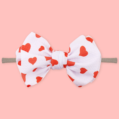 Polka Tots Free Size Heart Bow Headband & Sunglass Set - Red