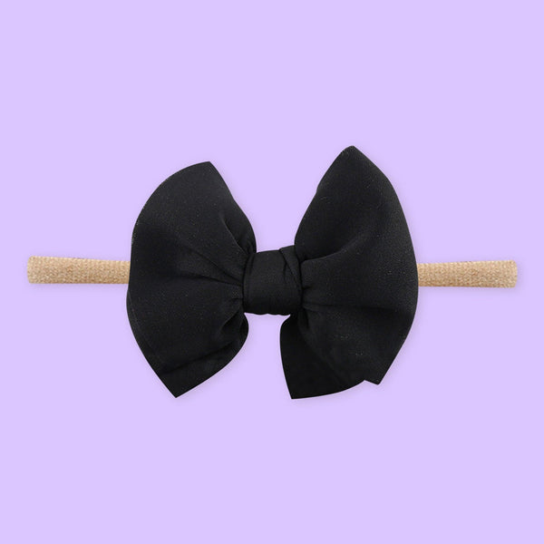 Polka Tots Baby Girls Bow Headband with Flower Shaped Sunglasses Set - Black