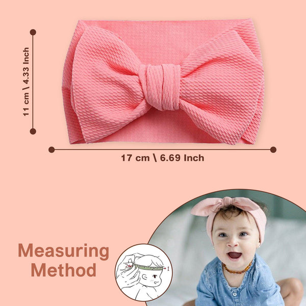 Polka Tots Pack of 3 Solid and Floral Print Bow Headbands Set - Multicolor