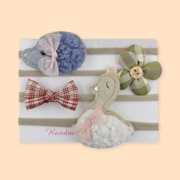 Polka Tots Pack of 10 Floral and Bow Headbands Set - Multicolor