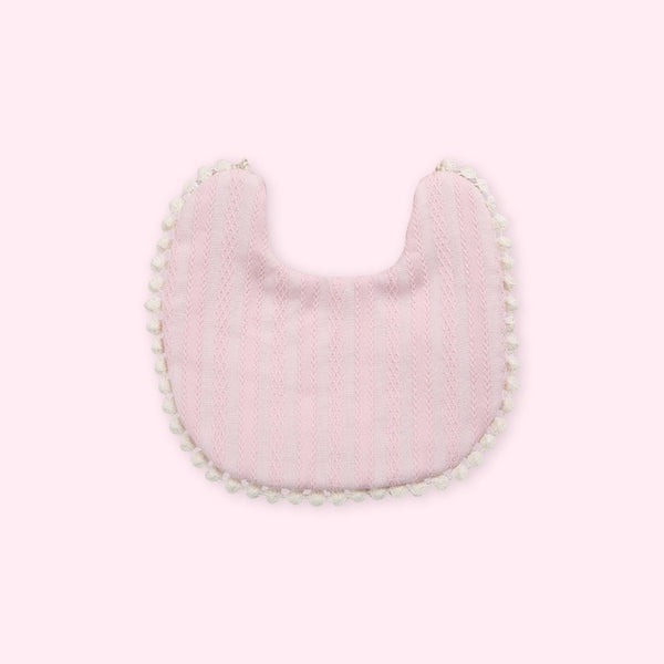 Polka Tots Solid Bow Headband & Bib Set - Pink