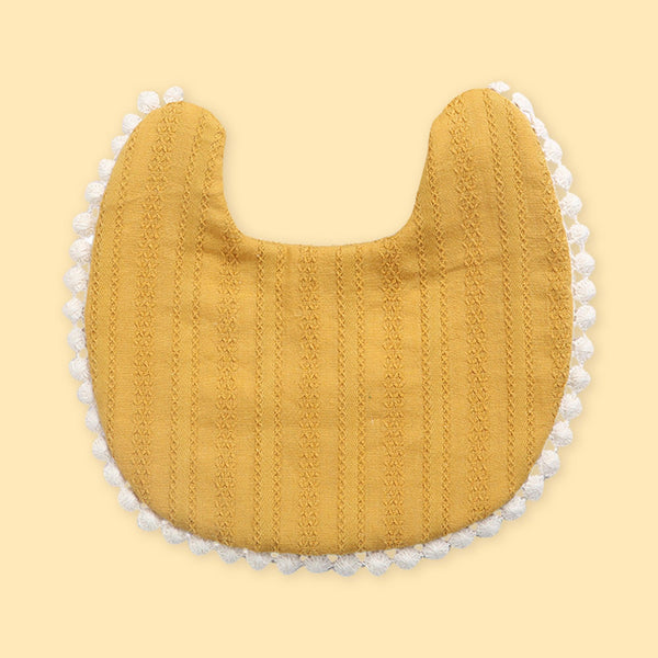 Polka Tots Solid Bow Headband & Bib Set - Yellow