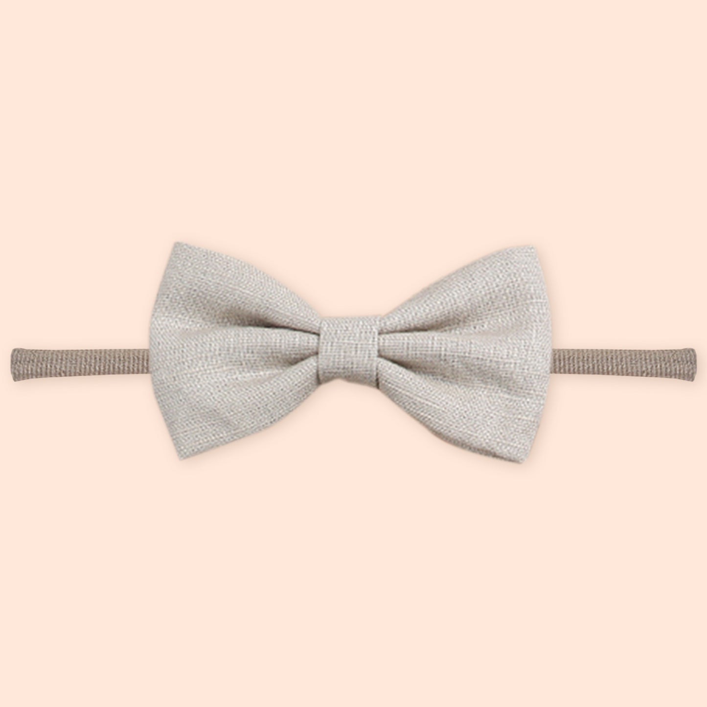 Polka Tots Rose Bow Headband with Bib Set - White