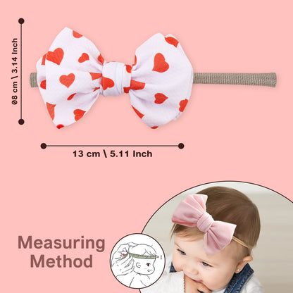 Polka Tots Free Size Heart Bow Headband & Sunglass Set - Red