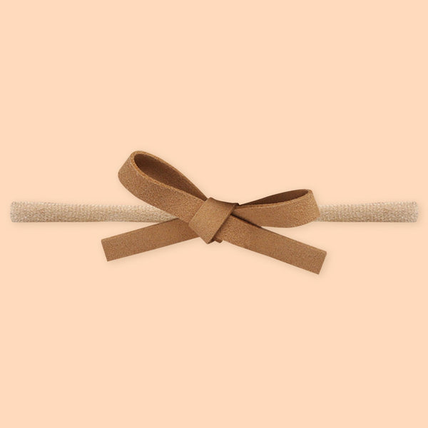 Polka Tots Pack of 5 Floral and Bow Headbands Set - Brown Theme