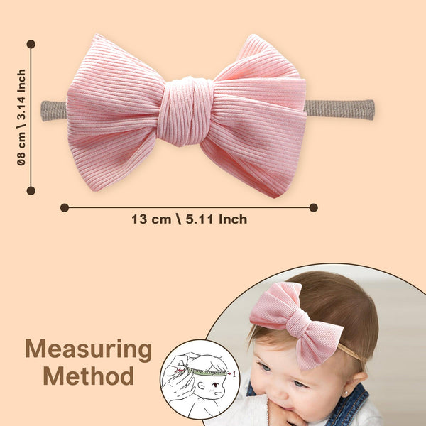 Polka Tots Baby Girls Bow Headband and Round Sunglasses Set with 5 Cute Embellishments - Baby Pink