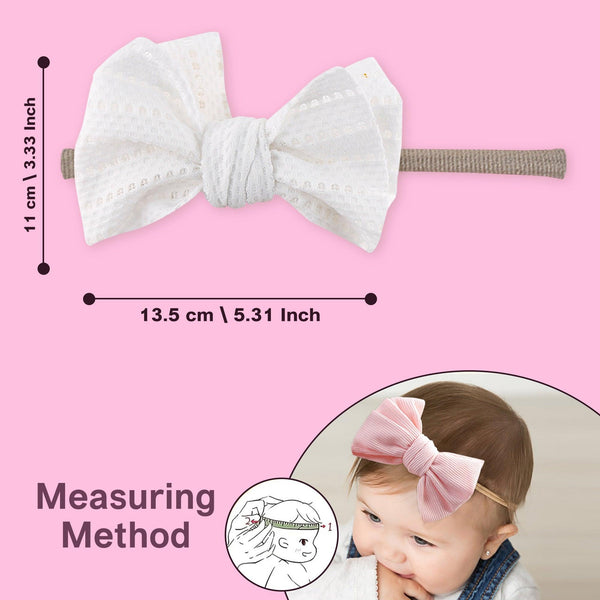 Polka Tots Baby Girls Schiffli Embroidered Bow Headband & Floral Sunglasses Set - White