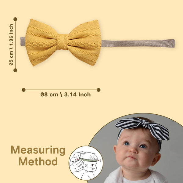 Polka Tots Solid Bow Headband & Bib Set - Yellow