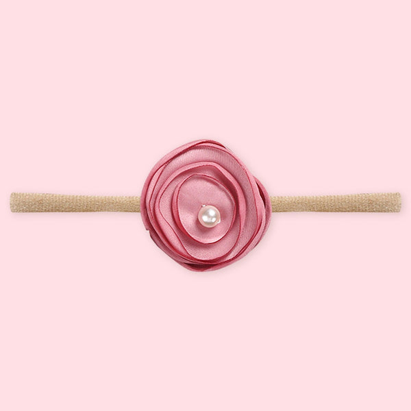 Polka Tots Pack of 5 Floral and Bow Headbands Set - Pink Theme